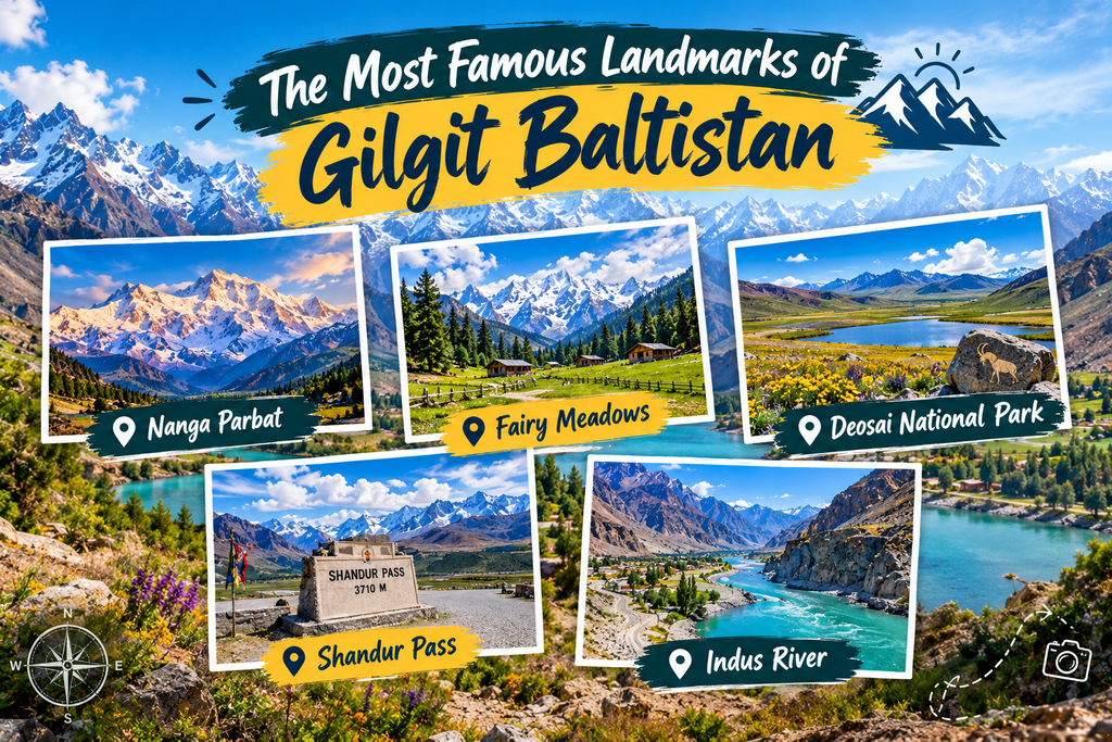 What are the most famous landmarks of Gilgit Baltistan