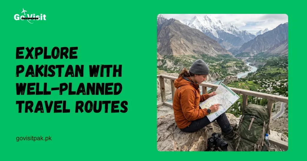 Pakistan travel itineraries showcasing organized travel routes and destination planning for northern Pakistan