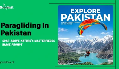 Paragliding in Pakistan featuring aerial views of mountains, valleys and adventure tourism destinations