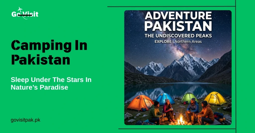 Camping in Pakistan featuring mountain campsites, alpine lakes and unforgettable outdoor adventures