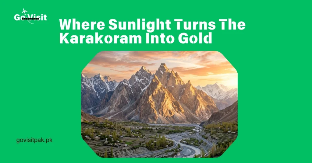 Passu Cones Pakistan highlighting golden sunrise views and majestic Karakoram mountain landscapes