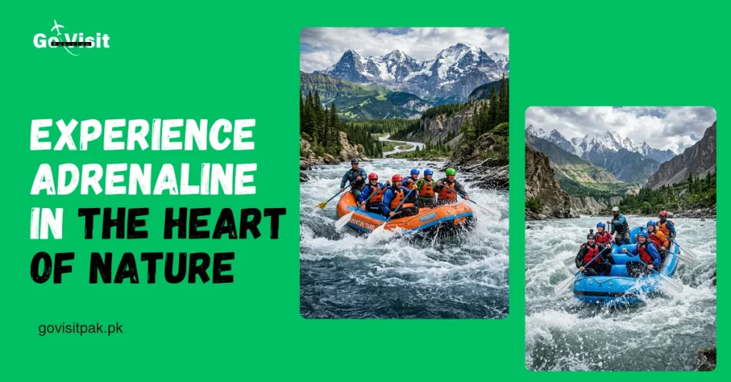 River rafting in Pakistan adventure featuring rapids, mountain scenery and outdoor exploration