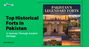 Top historical forts in Pakistan featuring Lahore Fort, Rohtas Fort, Derawar Fort and ancient heritage architecture