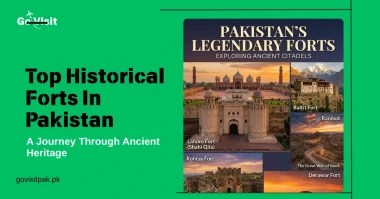 Top historical forts in Pakistan featuring Lahore Fort, Rohtas Fort, Derawar Fort and ancient heritage architecture