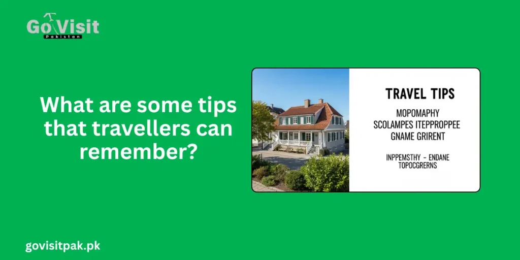 What are some tips that travellers can remember?