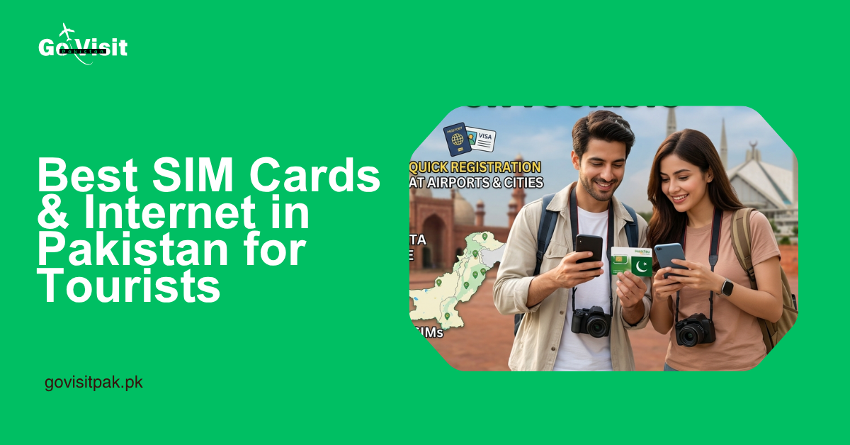 Tourist using mobile internet in Pakistan with Jazz and Zong SIM cards for travel and navigation